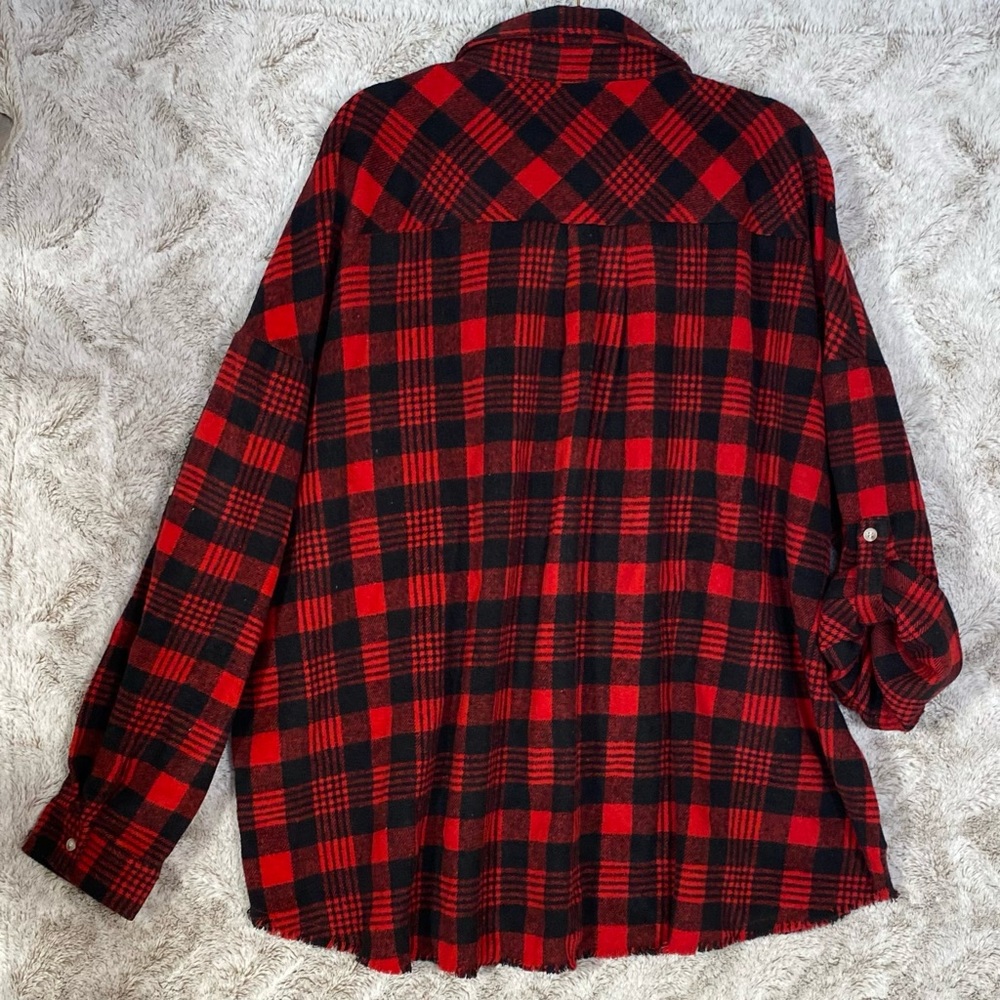 White Birch Plus Size Button Up Shacket Top Buffa… - image 3